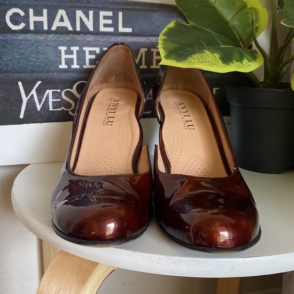 🤎🧡Anyi Lu Patent Leather Open Side Cushioned Pumps🤎🧡 - Picture 5 of 13